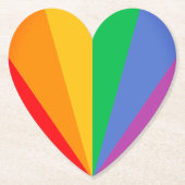 Herz des Stolzes: Farben der Regenbogenflagge Untersetzer (Vorderseite)