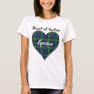 Herz des Tartan-Clans Gordon kariert T-Shirt