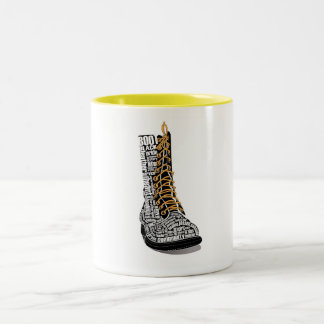 Herz des Tones der Bootblack-Kaffee-Tasse 2 Zweifarbige Tasse
