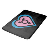 Herz des Trans Pride Bath Mat Badematte (Schrägansicht)