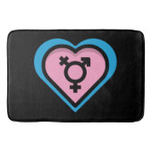 Herz des Trans Pride Bath Mat Badematte (Vorderseite)