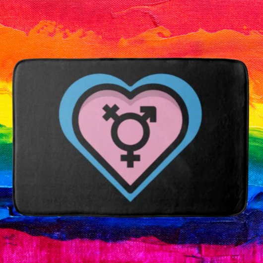 Herz des Trans Pride Bath Mat Badematte
