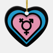 Herz des Trans Pride Ornament (Vorne)