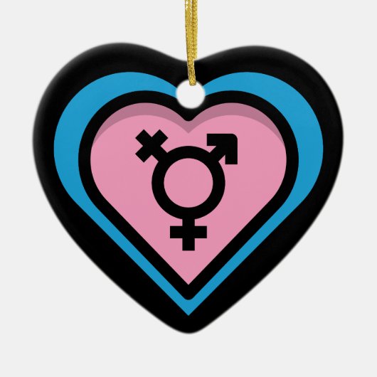 Herz des Trans Pride Ornament (Vorne)