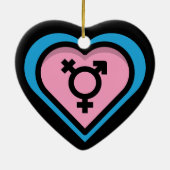 Herz des Trans Pride Ornament (Hinten)