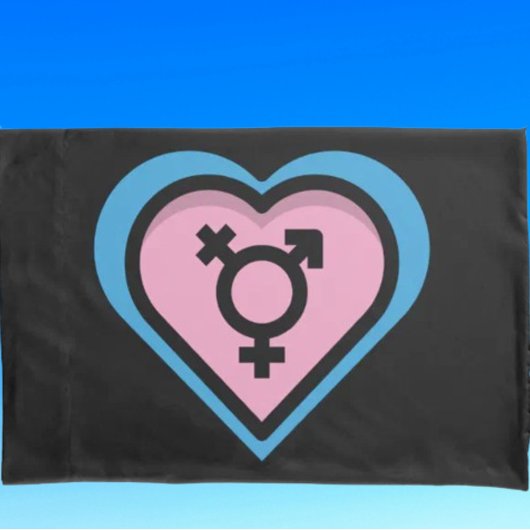 Herz des Trans Pride Pillowcase Kissenbezug