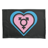Herz des Trans Pride Pillowcase Kissenbezug (Vorderseite-Links)