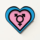 Herz des Trans Pride Spiral Notebook Notizblock (Rückseite)