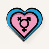 Herz des Trans Pride Spiral Notebook Notizblock (Vorderseite)