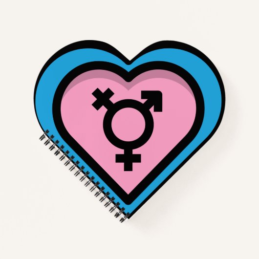 Herz des Trans Pride Spiral Notebook Notizblock (Vorderseite)
