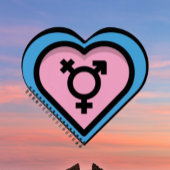 Herz des Trans Pride Spiral Notebook Notizblock