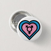 Herz des Trans-Stolz-Buttons Button (Vorne & Hinten)