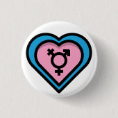 Herz des Trans-Stolz-Buttons Button (Vorderseite)