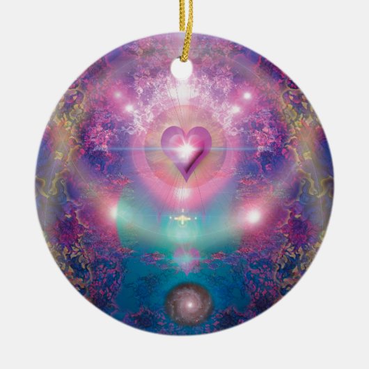 Herz des Universums Keramik Ornament (Vorne)