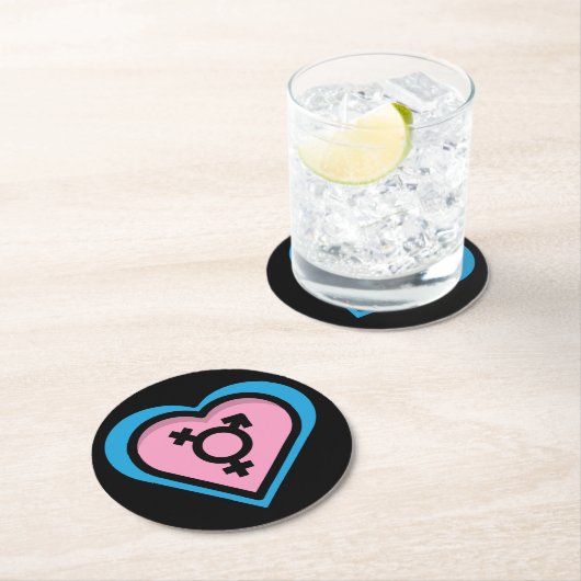 Herz des Untersetzer des Trans Pride Paper (Vor Ort)