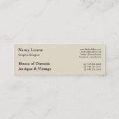 Herz des Valentinsgruß-30s im Rot Mini Visitenkarte (Rückseite)