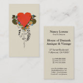 Herz des Valentinsgruß-30s im Rot Visitenkarte (Vorne/Hinten)