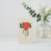 Herz des Valentinsgruß-30s im Rot Visitenkarte (Stehend Vorderseite)