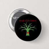Herz des Waldes | Minimalistischer Naturliebe-Baum Button (Vorne & Hinten)