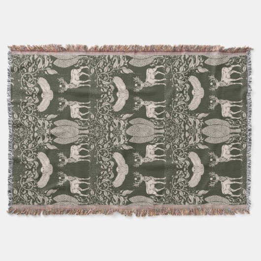 Herz des Waldwurzelschuhblankets Decke (Vorderseite)