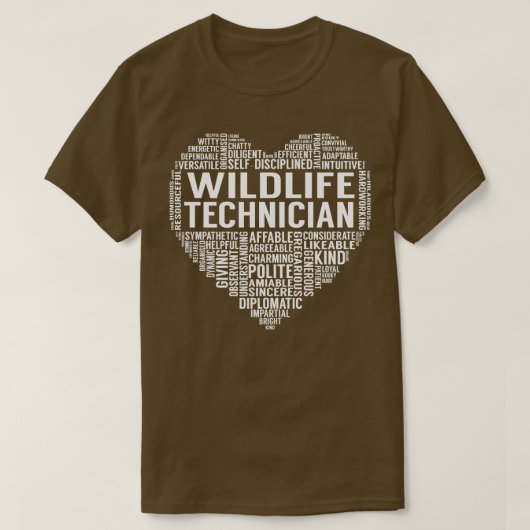 Herz des Wildtiertechnikers T-Shirt (Design vorne)