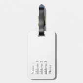 Herz des Windhunds I mein Windhund personalisiert Gepäckanhänger (Rückseite vertikal)