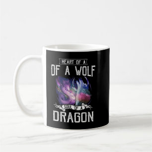 Herz des Wolfs Soul eines Drachen - Wolf Krieger T Kaffeetasse