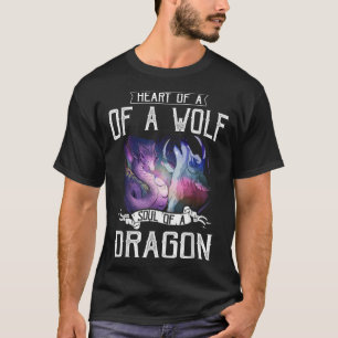 Herz des Wolfs Soul eines Drachen - Wolf Krieger T T-Shirt