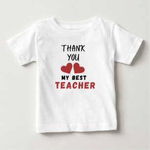 Herz Design Danke Mein Bester Lehrer Geschenkidee Baby T-shirt