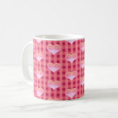 Herz-Design-Muster für Herz und Kreislauf-Muster Kaffeetasse (Vorderseite Links)