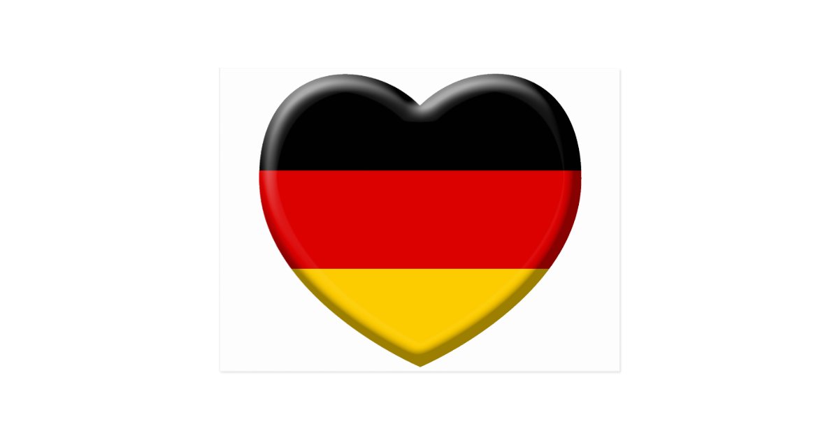 Herz Deutsche Fahne Mag Ich Deutschland Postkarte Zazzle De