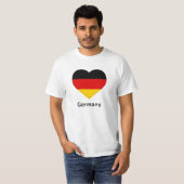 Herz - Deutschland-Flagge T-Shirt (Vorne ganz)