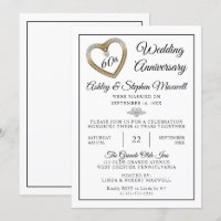 Herz Diamanten 60. Hochzeitstagfeier