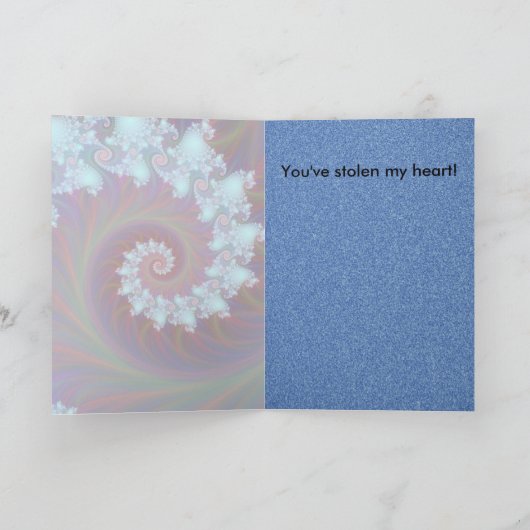 Herz-Dieb Feiertagskarte (Innenseite)