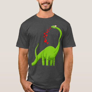 Herz Dinosaurier Brachiosaurus Niedlicher Valentin T-Shirt