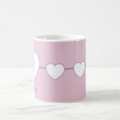 Herz-Doktor rosa und violette Kaffeetasse (Mittel)