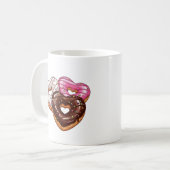 Herz-Donuts Kaffeetasse (Vorderseite Links)