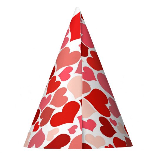 Herz druckt rot und rosa partyhütchen (Rückseite)