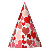 Herz druckt rot und rosa partyhütchen (Vorderseite)