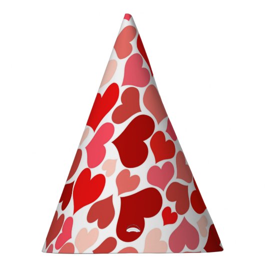 Herz druckt rot und rosa partyhütchen (Rechts)