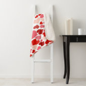 Herz druckt rot und rosa sherpadecke (Beispiel)