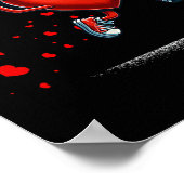 Herz-Dunking Valentinstag Basketball Kinder Poster (Ecke)