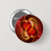 Herz durch Herz in Liebe Button (Vorne & Hinten)