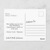 Herz durch Herzen Rosa Wasserfarbe Postkarte (Rückseite)