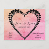 Herz durch Herzen Rosa Wasserfarbe Postkarte (Vorderseite)