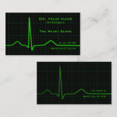 Herz ecg Visitenkarte (Vorne/Hinten)