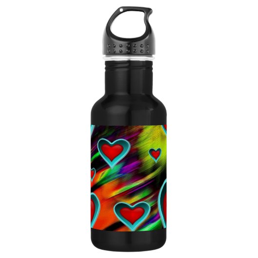 Herz Edelstahlflasche (Vorderseite)