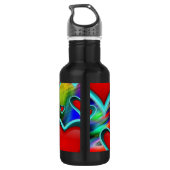 Herz Edelstahlflasche (Rückseite)