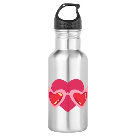 Herz Edelstahlflasche (Vorderseite)