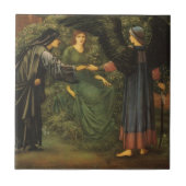 Herz Edward Burne-Jones der Rose Fliese (Vorderseite)